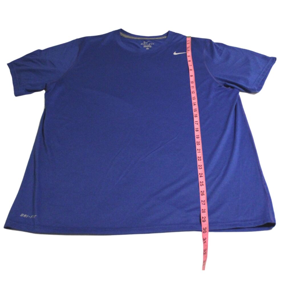 Men's Nike Dri-Fit Short Sleeved Pullover Shirt Royal Blue Size XL Extra-Large